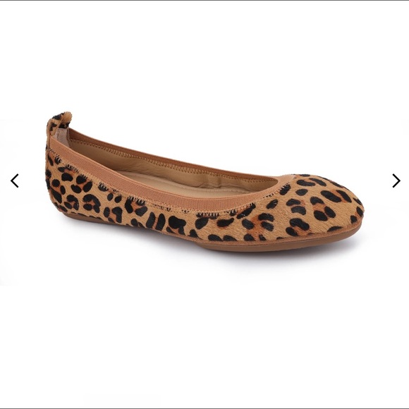 Yosi Samara foldable ballet flat in classic leopard calf hair